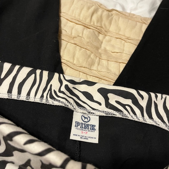 PINK Victoria's Secret Zebra Print Kids Bottoms - Black - Picture 3 of 3